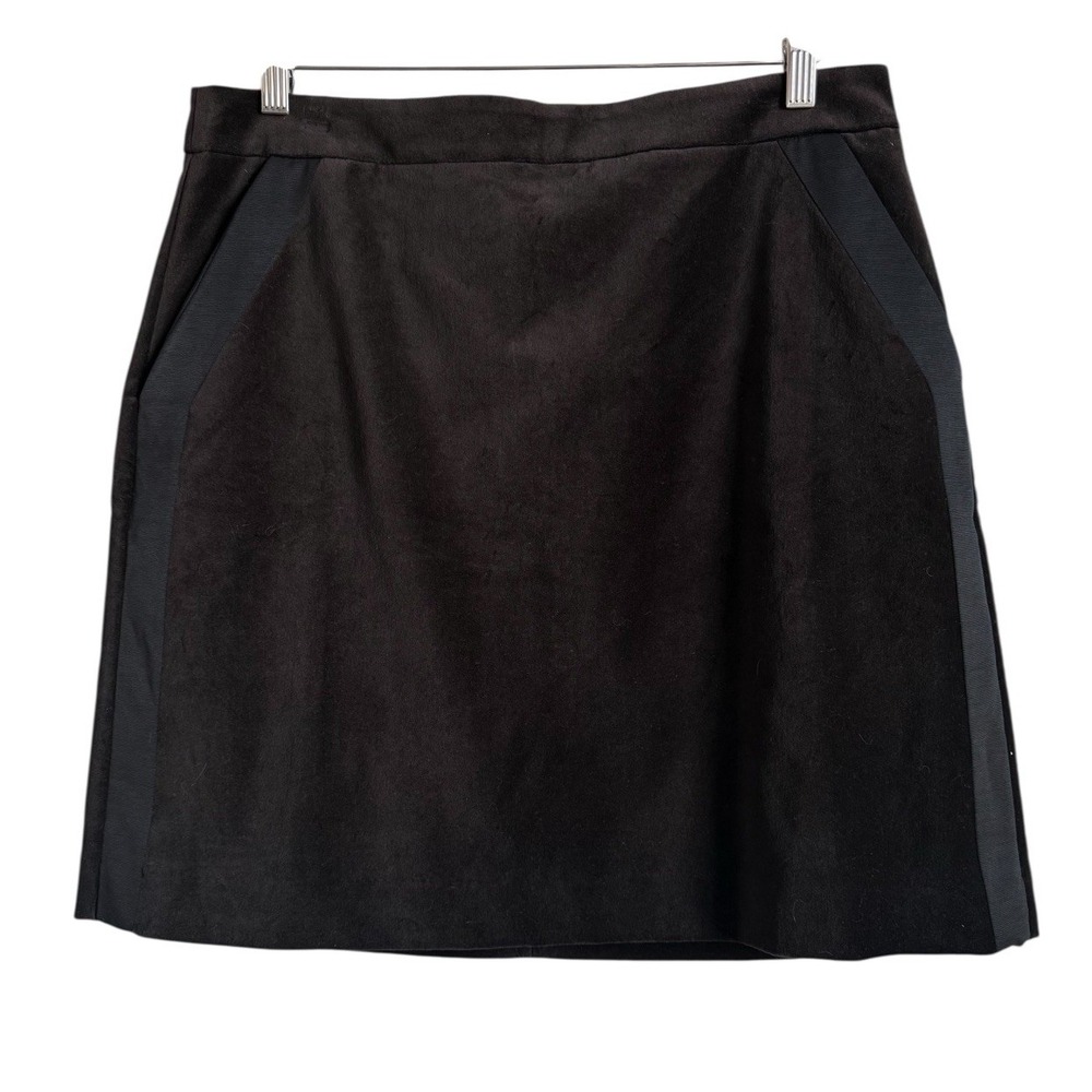 Ann Taylor Womens Brown Velvet Tuxedo Sheath Ponte A-Line Mini Skirt Size 12 NEW